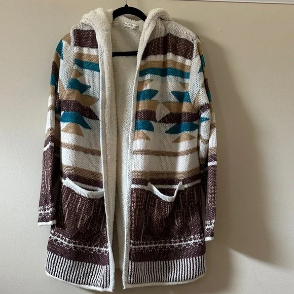 Woven Heart Ivory Plush Jacket - Picture 1 of 4